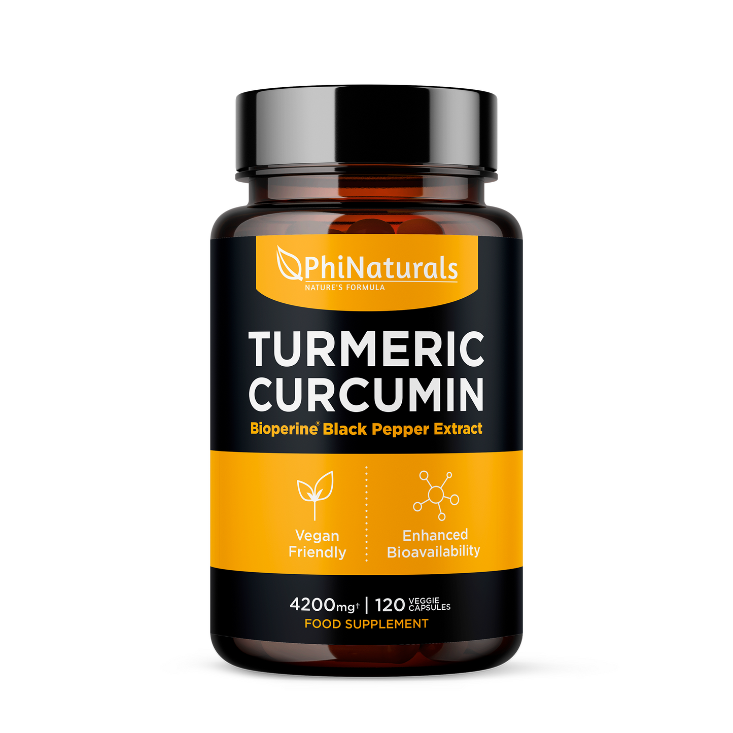 Turmeric Curcumin 4200 mg Whole Herb Equivalent with Black Pepper Extract