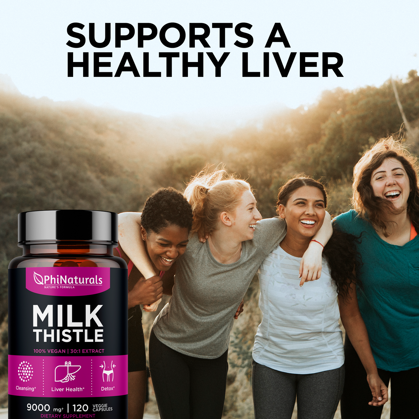 Milk Thistle Silymarin 30x Extract Supplement (Equivalent 9000 mg)