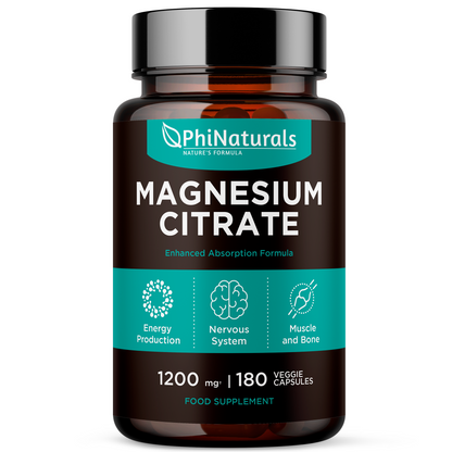 Magnesium Citrate 1200 mg (192 mg elemental) Supplement
