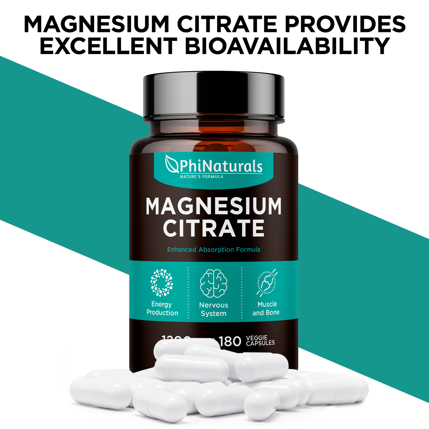 Magnesium Citrate 1200 mg (192 mg elemental) Supplement